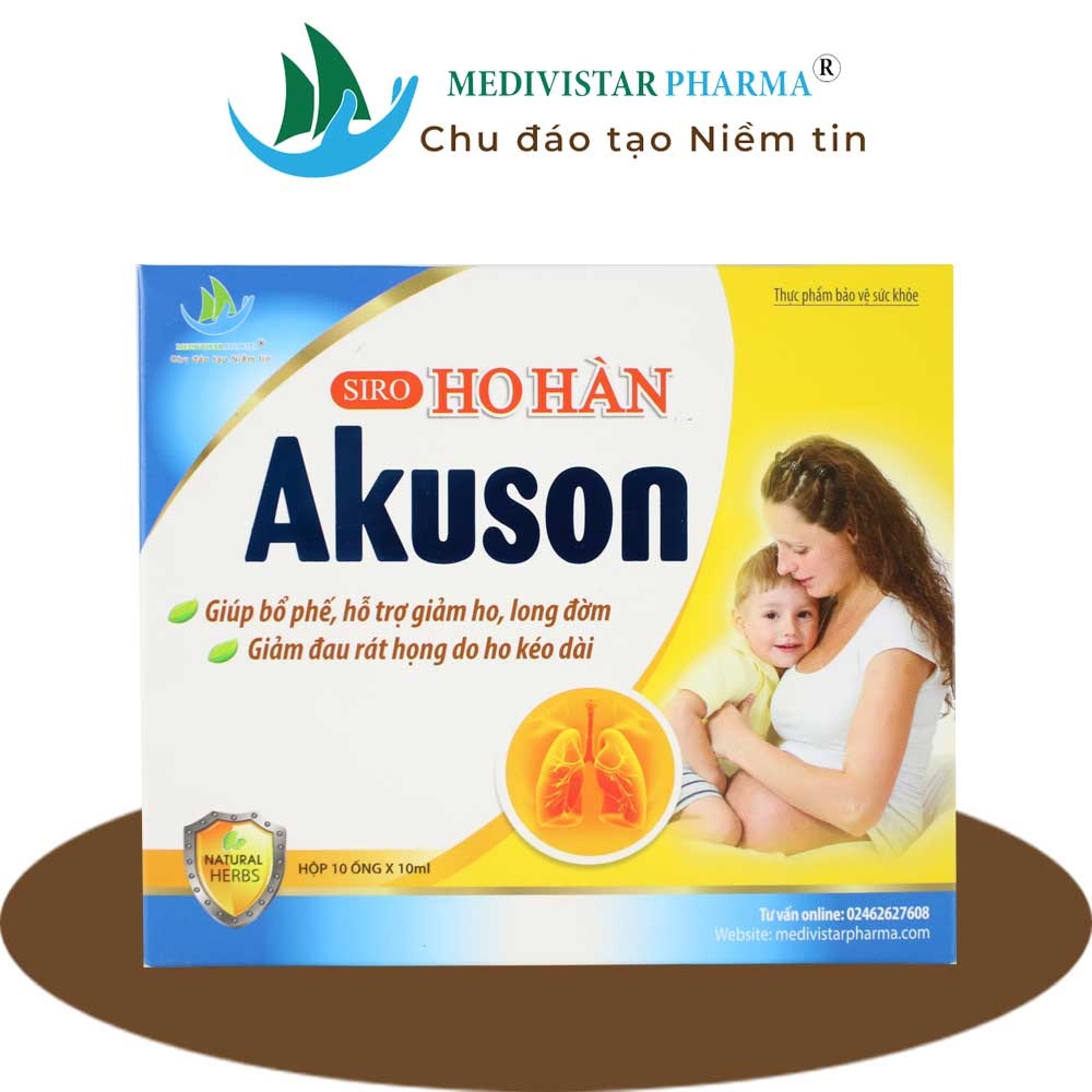 Siro ho cho bé Akuson giúp giảm ho nhanh chóng (hộp 20 ống)