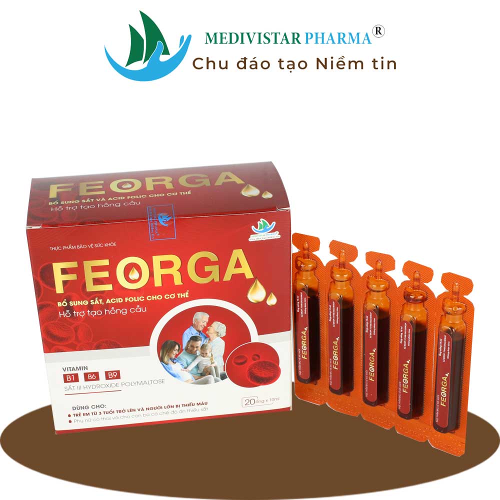Sắt dạng nước Feorga cho bà bầu, nguyên liệu Thụy Sĩ không gây táo bón