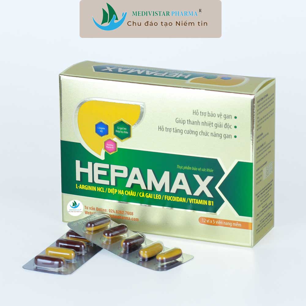 Thực phẩm chức năng giải độc gan Hepamax giảm mẫn ngứa