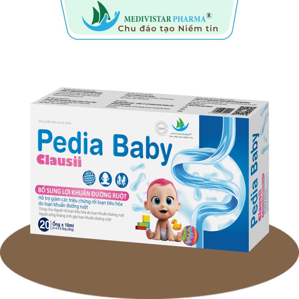 Men vi sinh hỗ trợ tiêu hóa Pedia Baby Clausii hộp 20 ống x 10ml