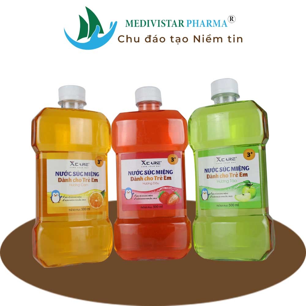 Nước súc miệng sát khuẩn cho bé Xcare hương tự nhiên lọ 500ml