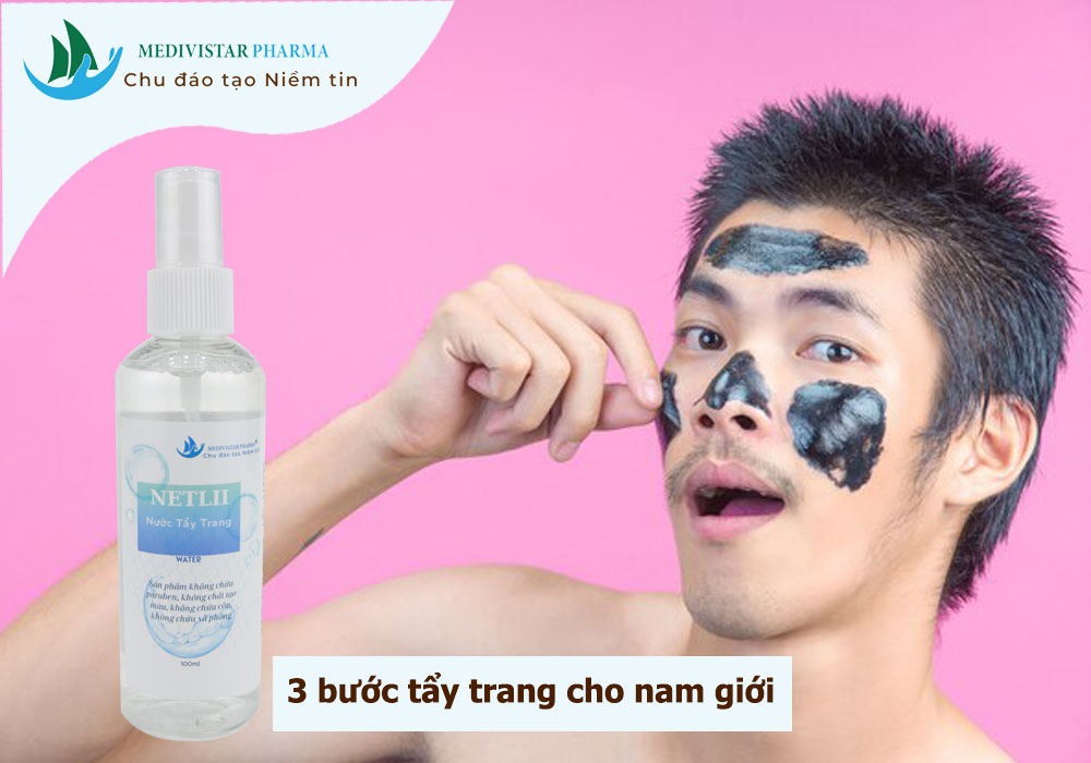 nước tẩy trang cho nam da dầu mụn