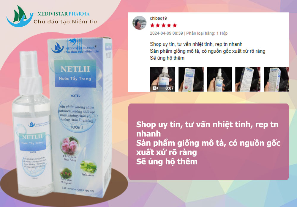 Nước tẩy trang không có cồn