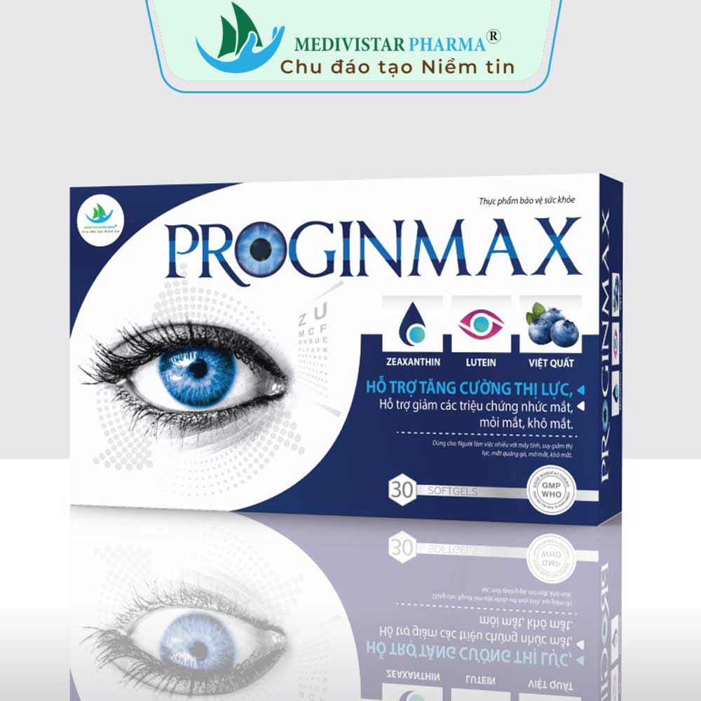 Viên uống bổ mắt Proginmax cho người nhức mắt, mỏi mắt, khô mắt