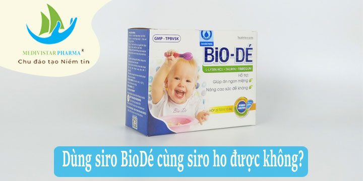 Dùng siro ăn ngon BioDé cùng siro ho cho bé được không?
