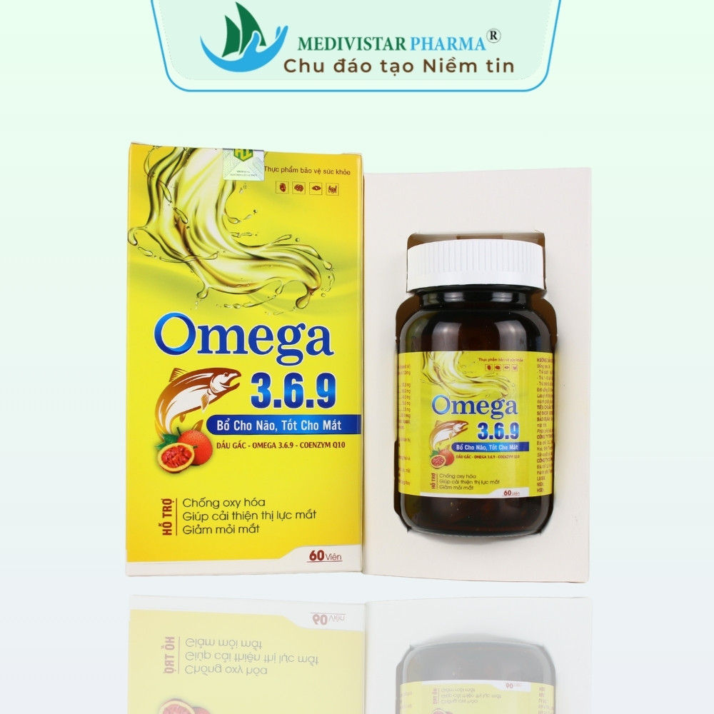 Viên uống tinh dầu hoa anh thảo Omega 3.6.9 lọ 60 viên