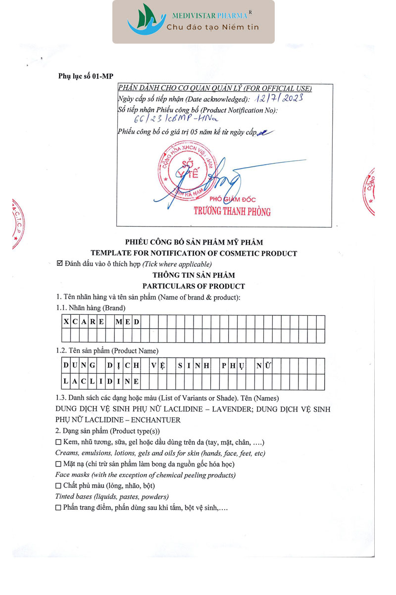 PHIẾU KIỂM NGHIỆM SẢN PHẨM