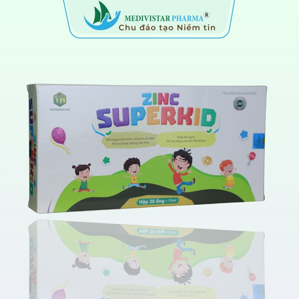 Zincsuperkid dành cho trẻ từ 2 – 8 tuổi còi xương, chậm lớn, lười ăn