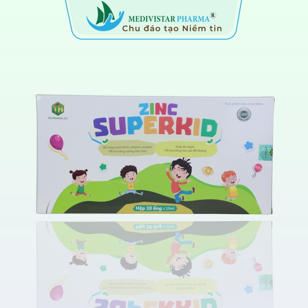 Zincsuperkid dành cho trẻ từ 2 – 8 tuổi còi xương, chậm lớn, lười ăn