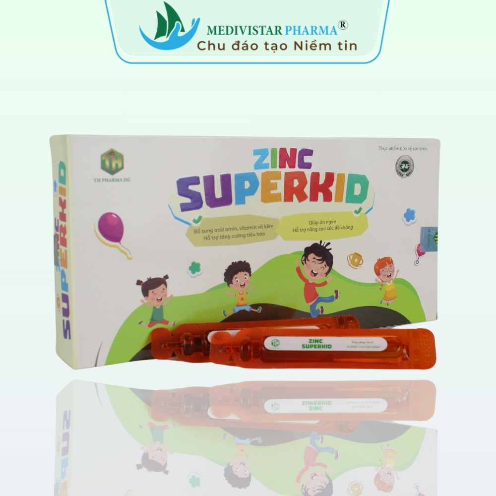 Zincsuperkid dành cho trẻ từ 2 – 8 tuổi còi xương, chậm lớn, lười ăn