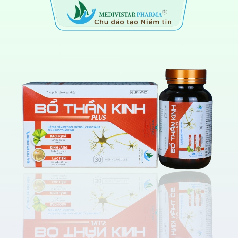 Bổ thần kinh Plus hỗ trợ giảm căng thẳng, suy nhược thần kinh