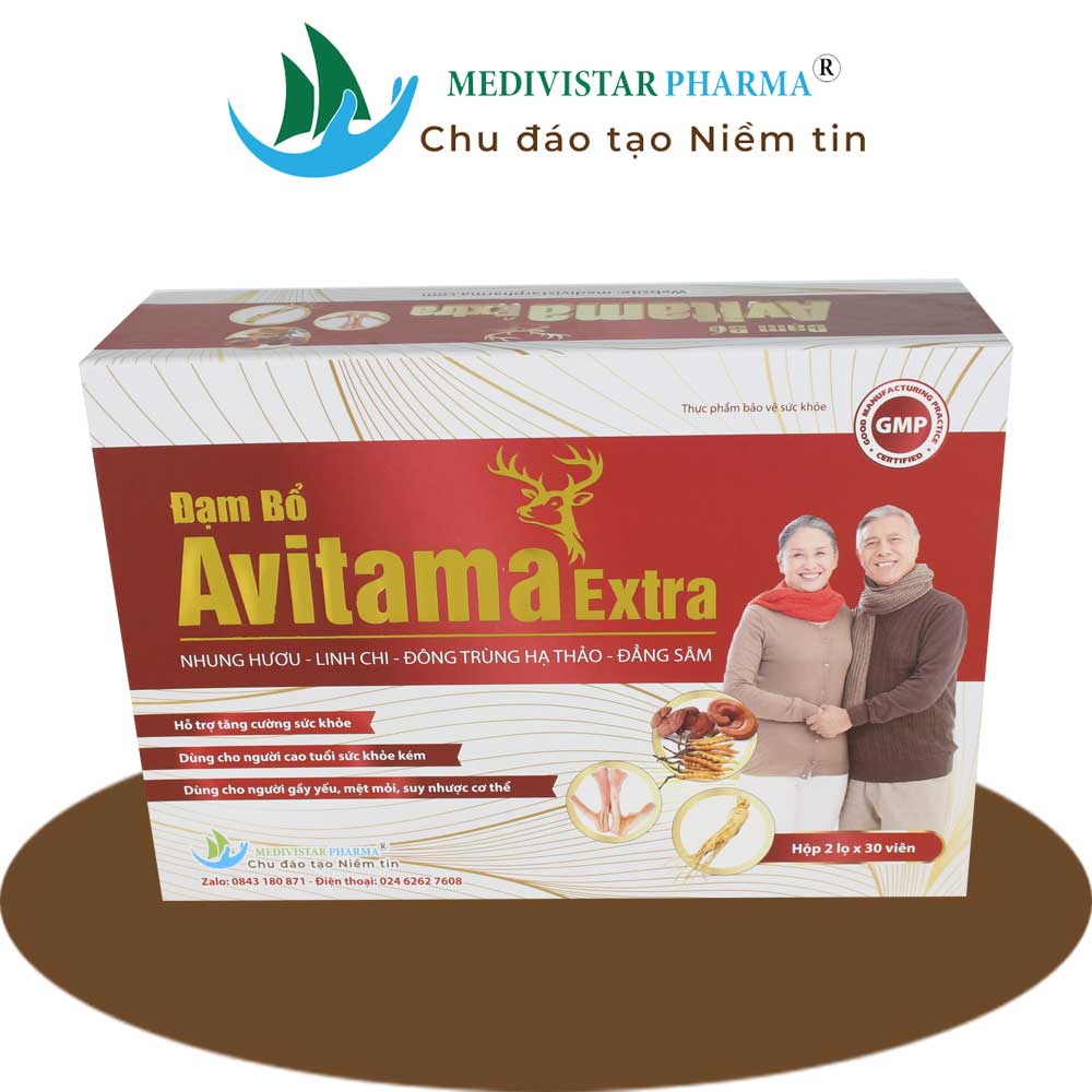 Thực phẩm bảo vệ sức khỏe Đạm bổ Avitama Extra hộp 2 lọ 30 viên