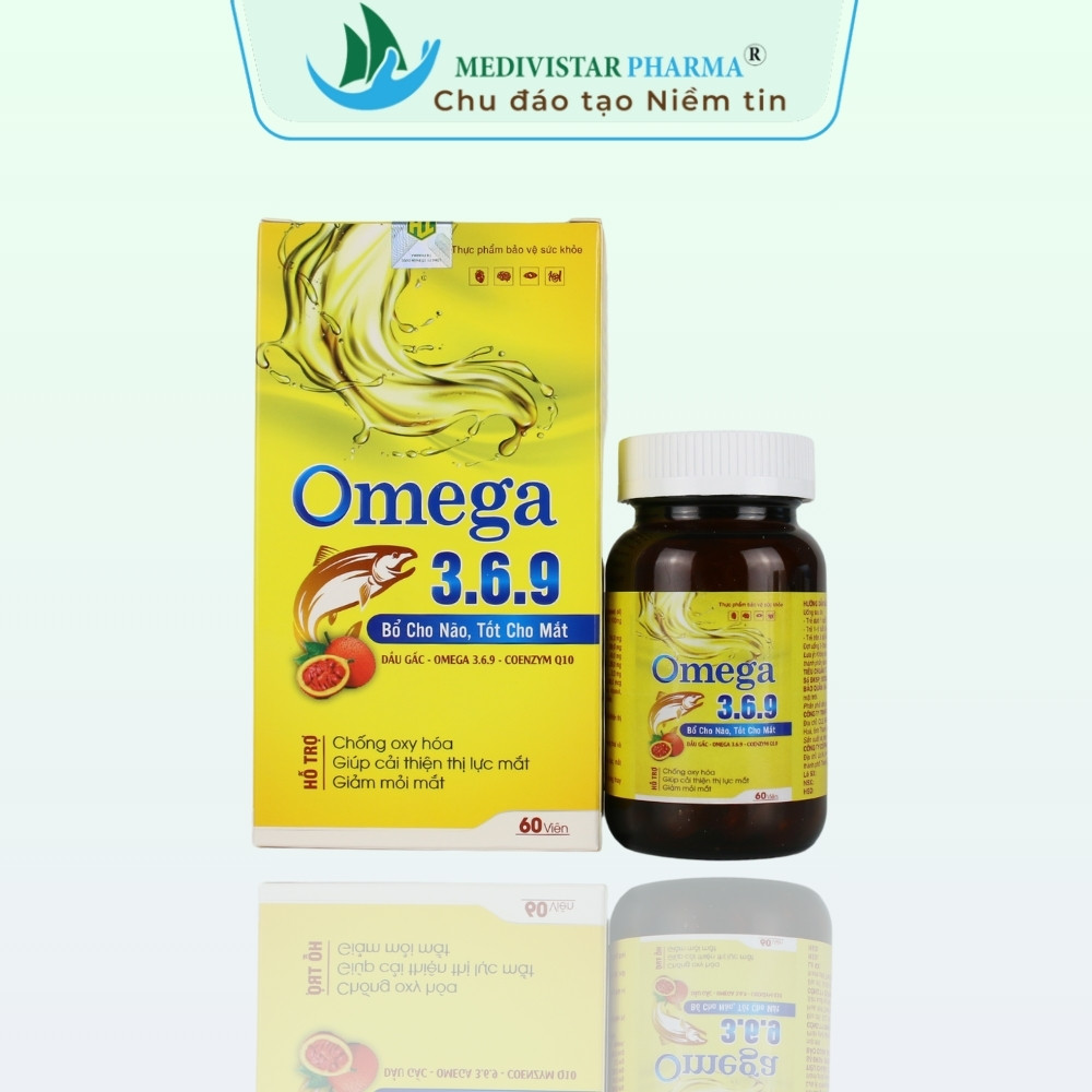 Viên uống tinh dầu hoa anh thảo Omega 3.6.9 lọ 60 viên